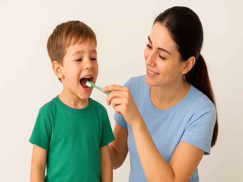 آموزش مسواک‌زدن به کودکان - راهنمای گام‌به‌گام - کلینیک آرنیک تهران