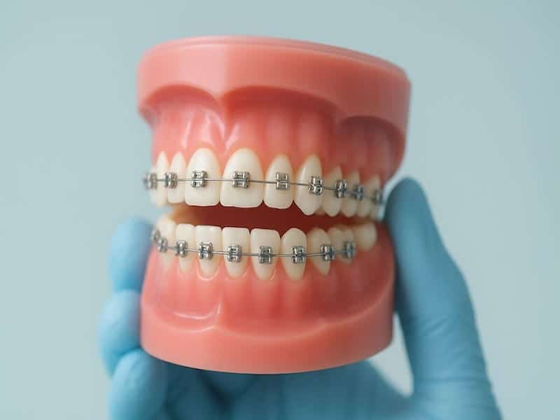 قبل و بعد ارتودنسی دندان - تصحیح دندان‌های نامرتب با بریس - کلینیک آرنیک تهران 1404