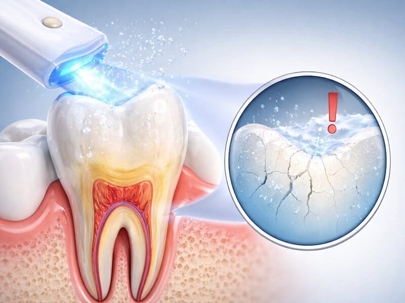 آیا بلیچینگ به مینای دندان آسیب میزند؟ تصویر علمی