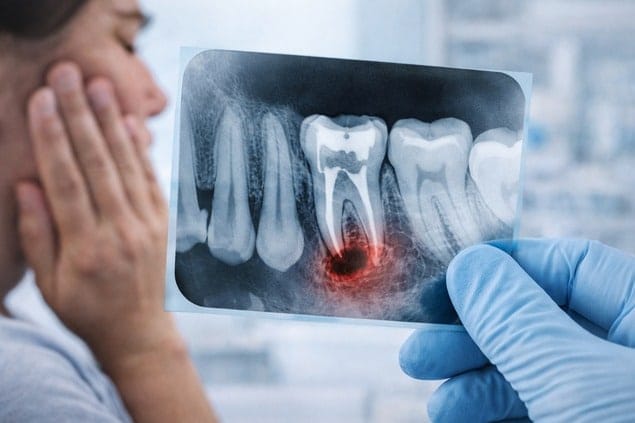 علت درد دندان عصب کشی شده بعد از چند سال - تشخیص با رادیوگرافی