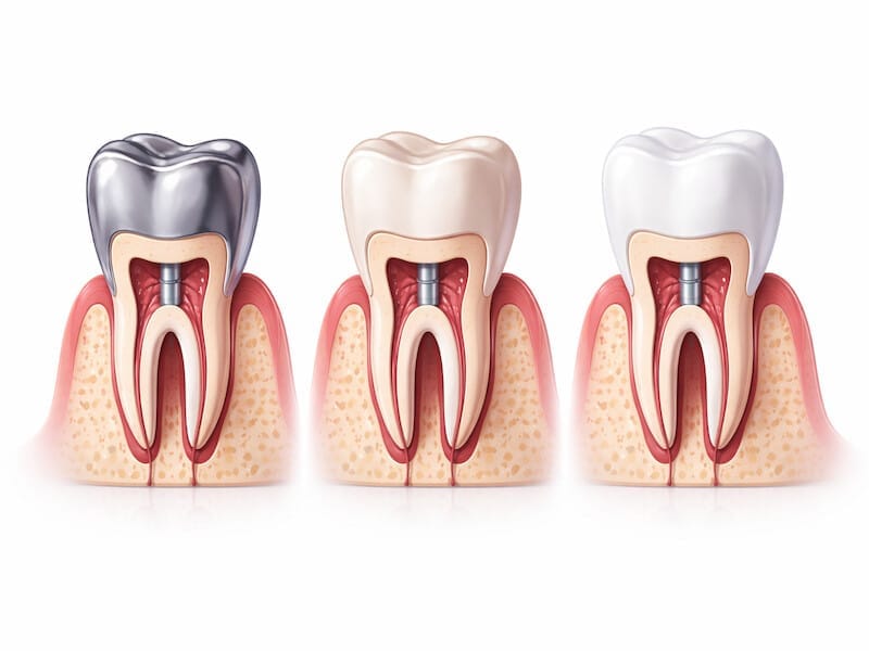 انواع روکش دندان: فلزی، سرامیک و زیرکونیا